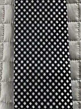Michael Kors Black and White Diamond-Pattern Men's Tie